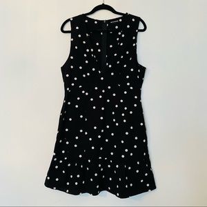 Prettylittlething Black White Polkadot Dress